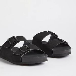 New Torrid Faux Suede Black Sandals